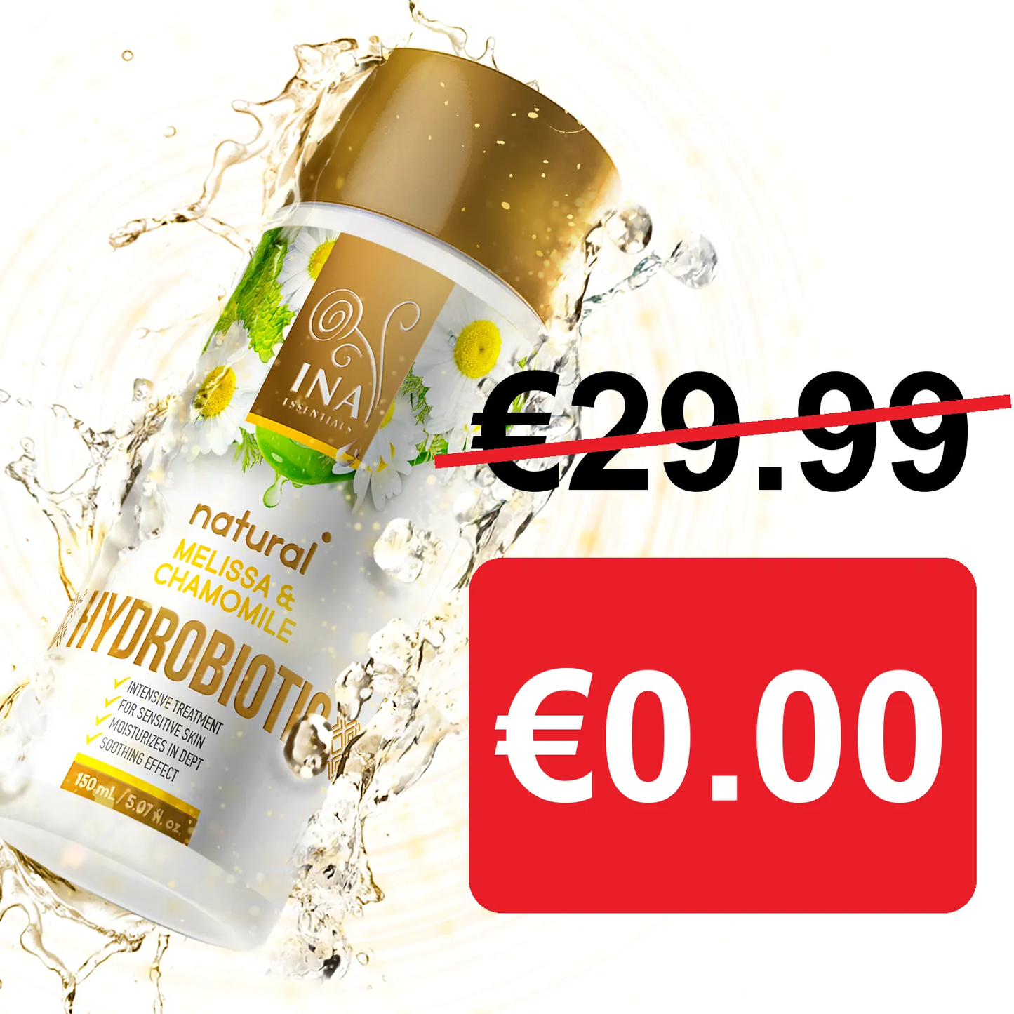 + Geschenk Hydrobiotic - Kamille, Melisse und Aloe Vera - intensive beruhigende Pflege für empfindliche Haut
