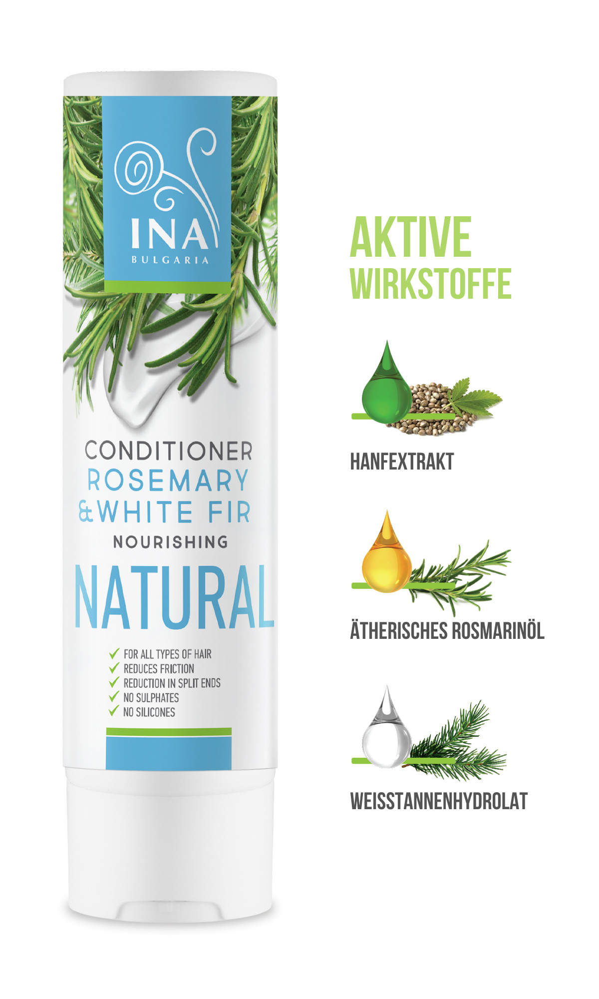 *KOSTENLOSES* Natürliche Haarspülung mit Weißtanne und Rosmarin (250ml) - 2