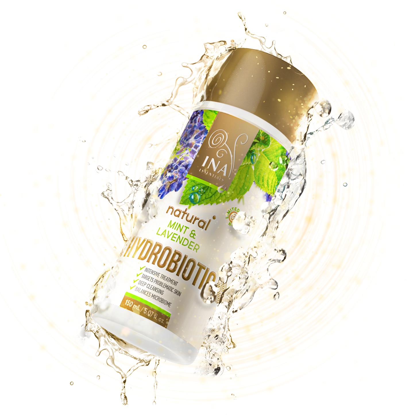 SPEZIELLER ZUGANG Hydrobiotic - Lavendel und Minze - Intensivpflege bei Akne