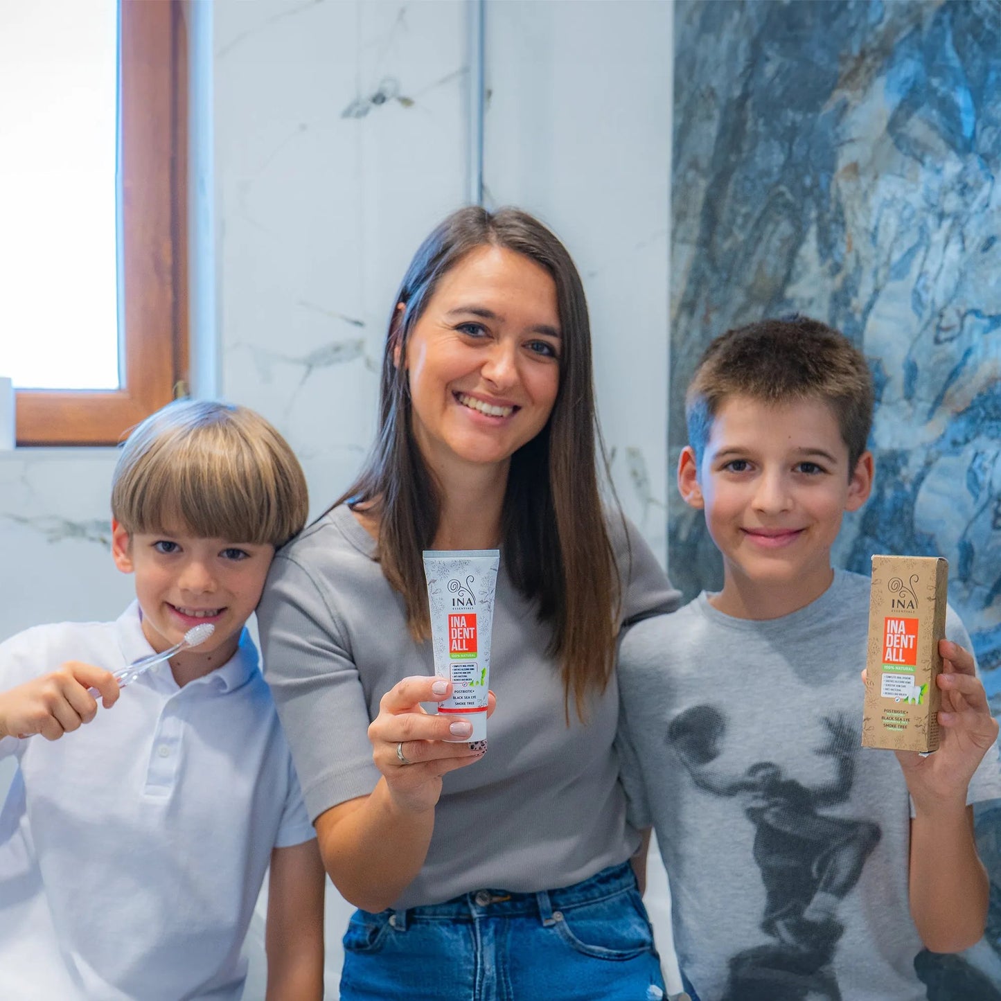 Ina Dent-All Zahnpasten-Paket + Mundwasser Gratis