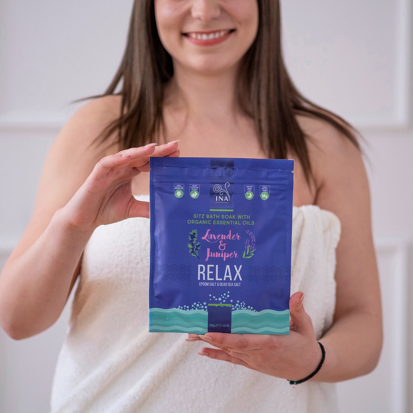 Relax - Badesalz mit Lavendel und Wacholder zum Entspannen und Stressabbau
