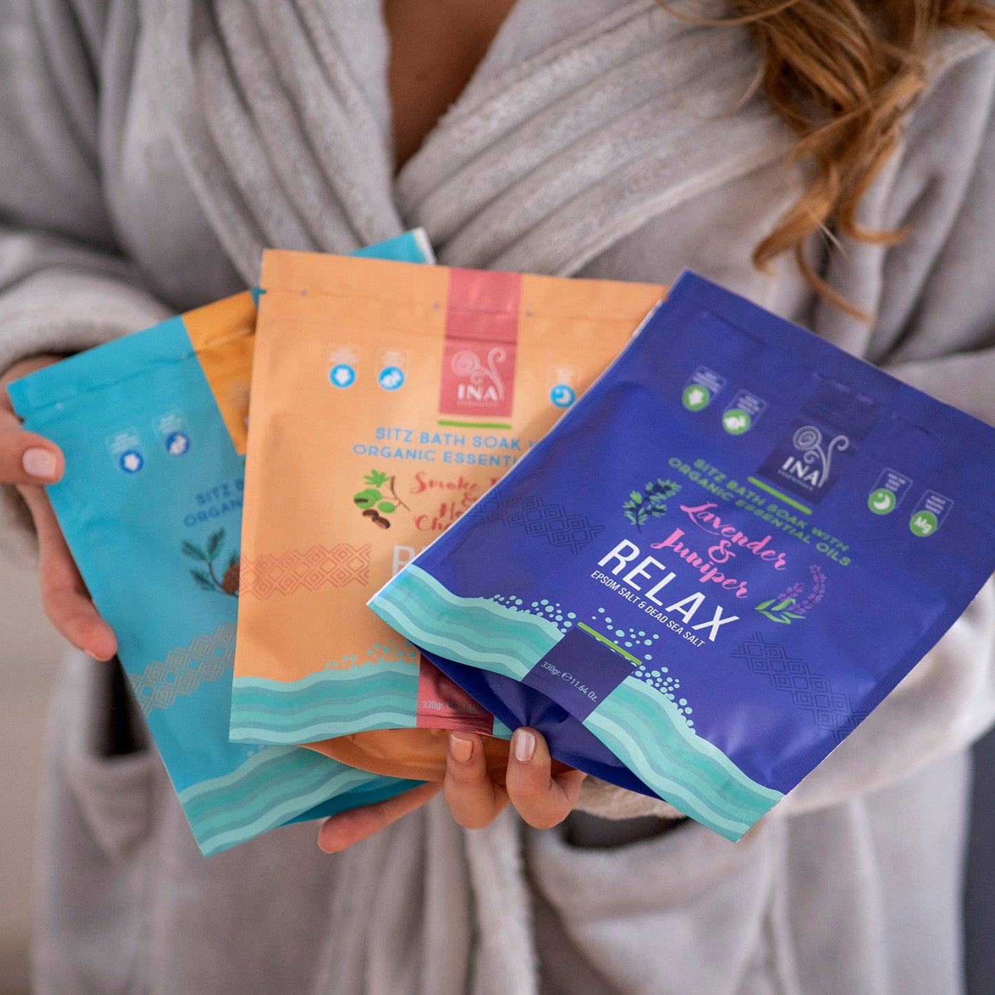 Relax - Badesalz mit Lavendel und Wacholder zum Entspannen und Stressabbau