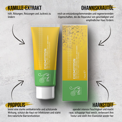 SPEZIELLER ZUGANG Creme für Schuppenflechte, Ekzeme und gereizte Haut - mit Johanniskraut, Kamille und Propolis