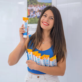 Familienpackung für Sonnenschutz - 2+1 Natürliche Sonnencreme für Gesicht und Körper SPF 50+ mit Bio-Weißtanne