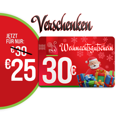Kaufen Sie einen Weihnachtsgutschein im Wert von 30€, zahlen Sie 25€ - Digitaler Gutschein