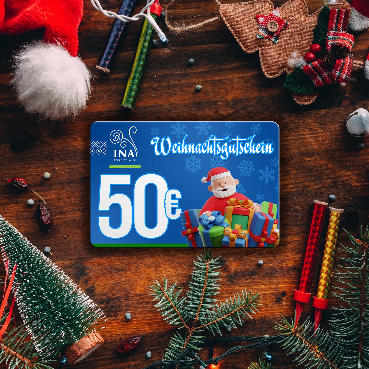 Kaufen Sie einen Weihnachtsgutschein im Wert von 50€, zahlen Sie 40€ - Digitaler Gutschein