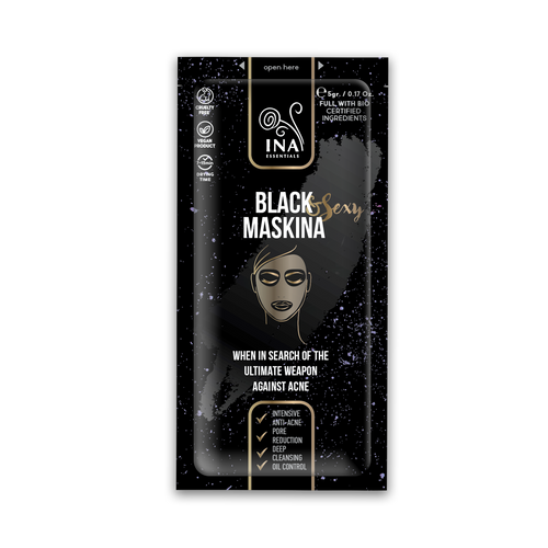 + Geschenk ﻿Gesichtsmaske - Schwarz Maskina (probe)