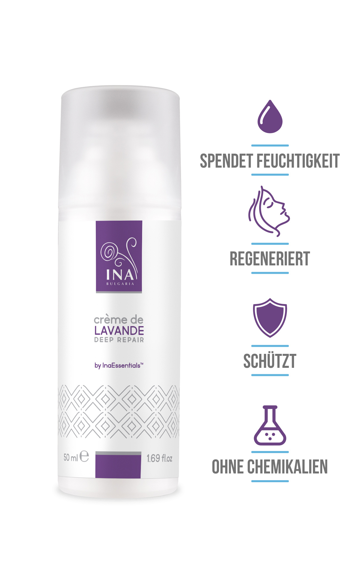 100% Natürliche Handcreme - Lavender Secret - 50ml