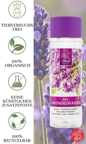 *GEHEIMES ANGEBOT* Bio Lavendelwasser für fettige Haut mit Anti-Akne-Effekt 200ml (Hydrolat)