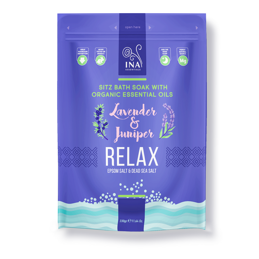 Relax - Badesalz mit Lavendel und Wacholder zum Entspannen und Stressabbau